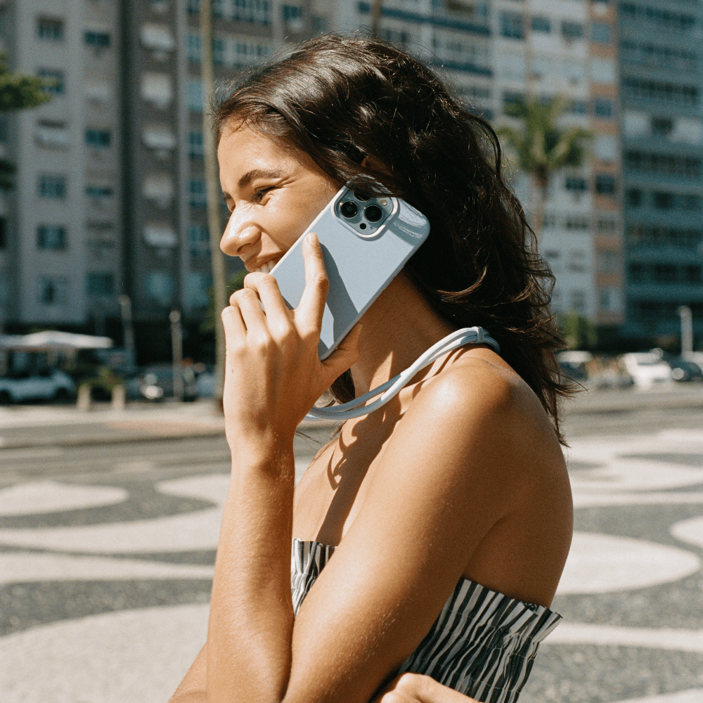 Capinha com Cordinha com gancho - Nora | Azul Celeste - Cases Papaya