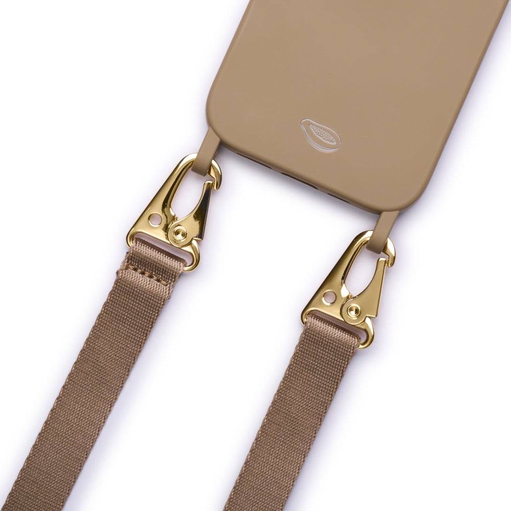 Capa iphone com alça - Aurora | Areia DOURADA - Cases Papaya