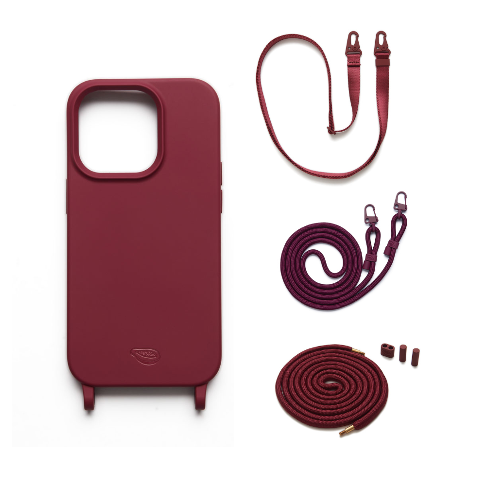 Kit Trio Bordô: Aurora + Nora + Odara - Cases Papaya